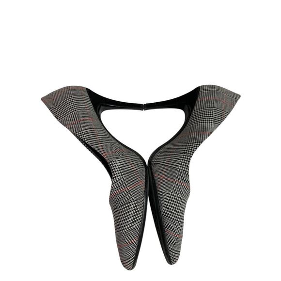 Size 6 Aerosoles Womens Plaid Black Heels Deal Breaker 3 Inch - Picture 8 of 12